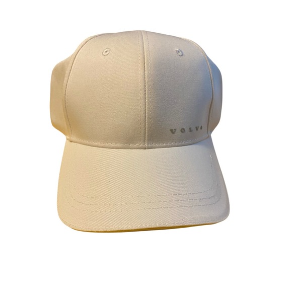 Volvo Baseball Cap Hat Adjustable Strapback Off White Cream Promotional Car Logo